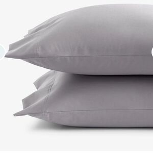 The Company Store Legends Premium Supima Sateen Pillowcase Set King Silver NWOT